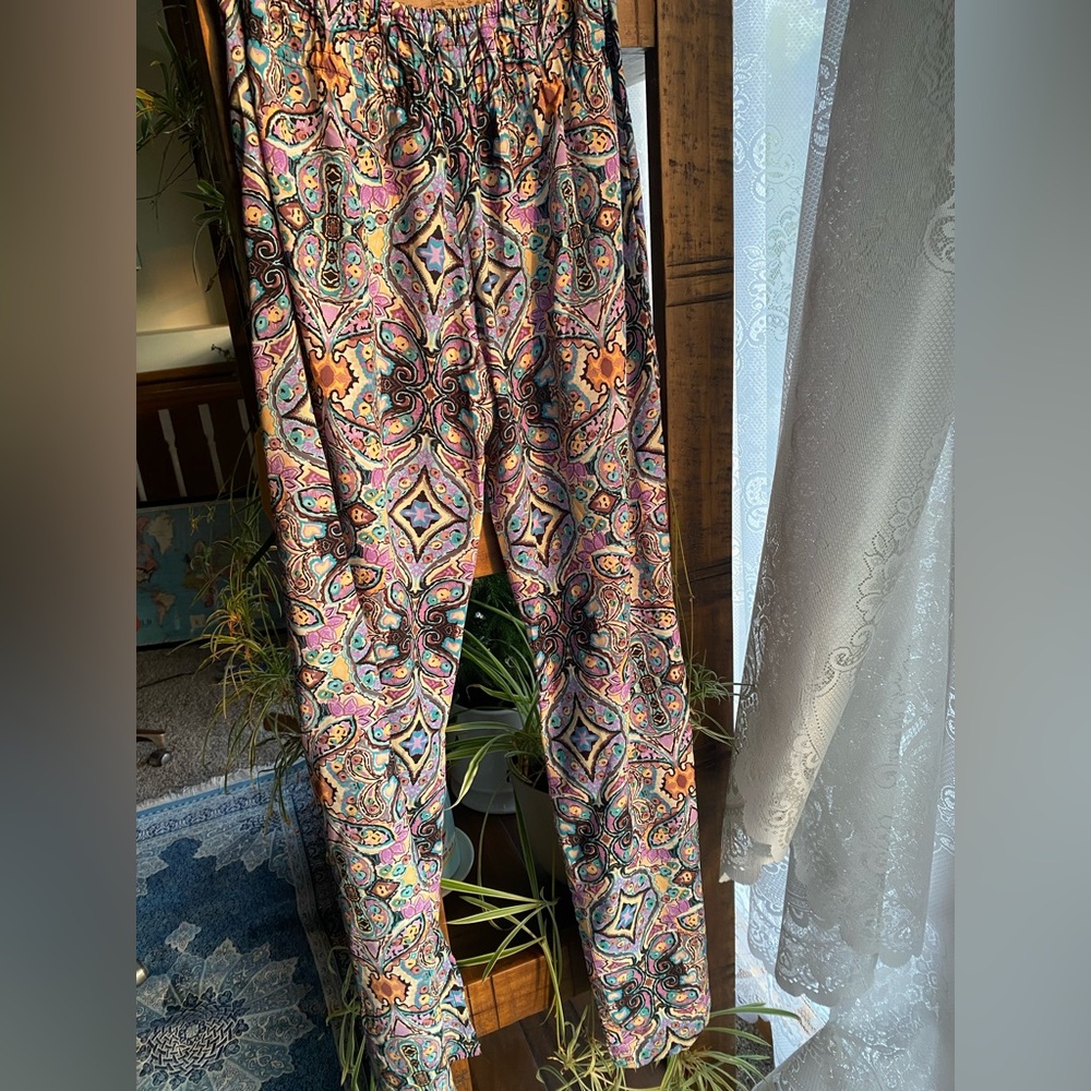 Earthbound Small Kaleidoscope Multicolored Print Wide Leg pants